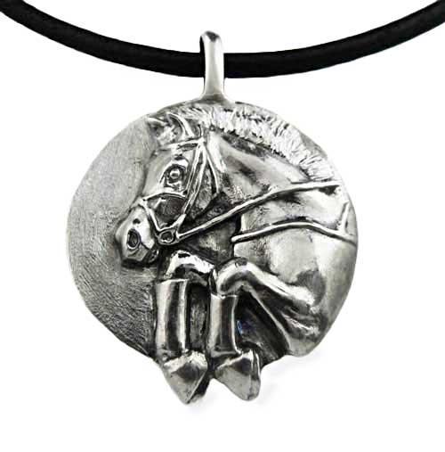 Cross Country Jumper Pendant Necklace - Jamies Horse Jewelry