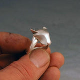Jaguar Big Cat Ring in Sterling Silver