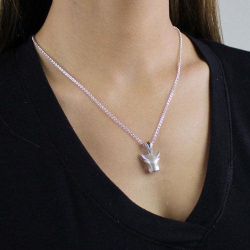 Jaguar Pendant Necklace in Sterling Silver - Jamies Horse Jewelry