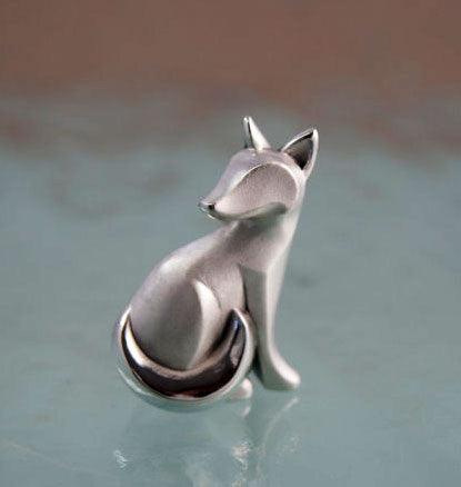 Sitting Kit Fox Pendant Necklace - Jamies Horse Jewelry