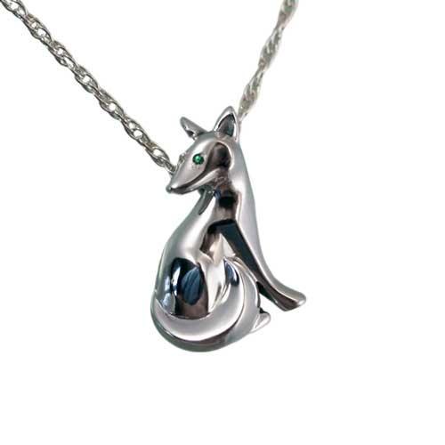 Sitting Kit Fox Pendant Necklace - Jamies Horse Jewelry