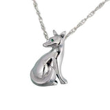 Sitting Kit Fox Pendant Necklace