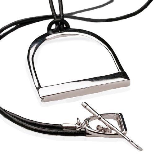 Large Sterling Stirrup Necklace - Jamies Horse Jewelry