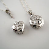 Paw Print Eternity Keepsake Pendant Necklace