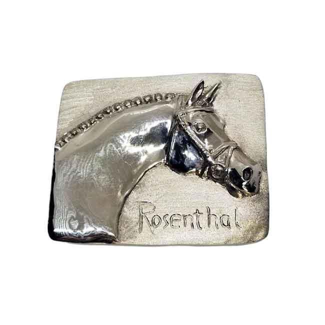 Rosenthal Horse Head Belt Buckle - Jamies Horse Jewelry