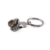 English Saddle Keychain Sterling Silver