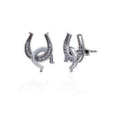 Swinging on a Star oops Horseshoe Post Earrings