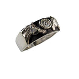 Pair of Horses Ring with CZ Sterling Silver