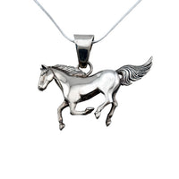 Ajax Striding Horse Necklace in Sterling Silver