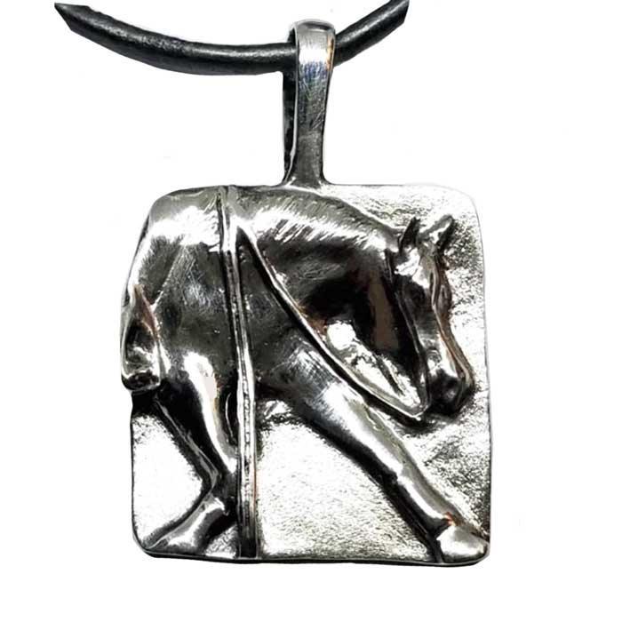 austin western reining horse pendant necklace sterling silver 