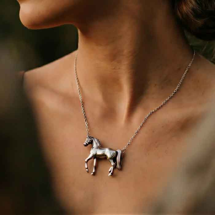 Magnificant Arabian horse show on horse lover's neck