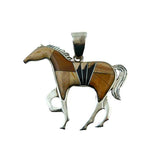 Bay Browns Inlay Horse Pendant Necklace Large