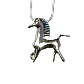 Black Stallion Bucephalus Necklace Sterling Silver