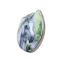 Crown Cloisonné Horse Necklace Pendant