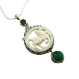 Darcy Carved Horse Pendant Necklace