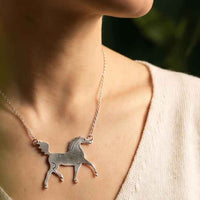 high stepper horse necklace sterling silver 