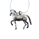 Horse Sculpture Pendant Necklace in Sterling Silver