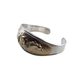 Leia Horse Cuff Bracelet 14k Gold and Sterling Silver