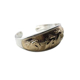 Leia Horse Cuff Bracelet 14k Gold and Sterling Silver