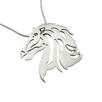 Raffles Horse Head Pendant Necklace in Sterling Silver