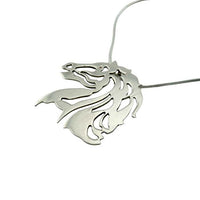 Raffles Horse Head Pendant Necklace in Sterling Silver