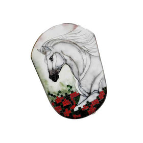 Rojo Fields Cloisonné Horse Necklace Pendant