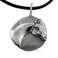Rosenthal Portrait Horse Head Pendant Necklace in Sterling Silver 