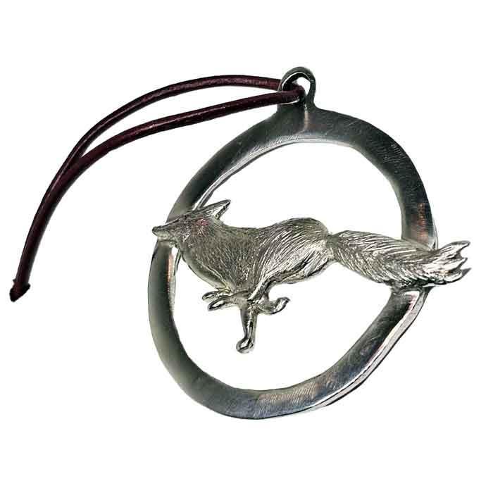 racing fox ornament
