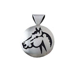 Rustler Horse Head Pendant Necklace Sterling Silver