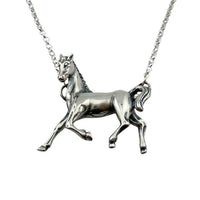 Serfina Horse Pendant Necklace Sterling Silver 2nd style of hanging