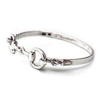 snaffle horse bit bangle bracelet with straps