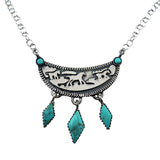 Story Teller Horse Necklace with Turquoise