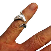 Timber Wolf Ring in Sterling Silver - 