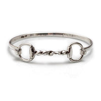 twisted snaffle horse bit bangle bracelet sterling silver 