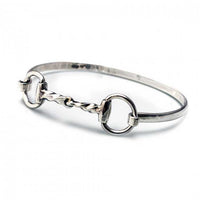 twisted snaffle horse bit bangle bracelet sterling silver 