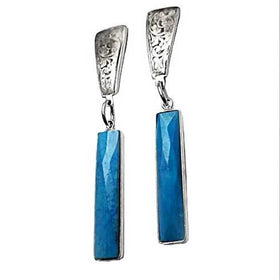 Western Style Earrings with Turquoise Dangles