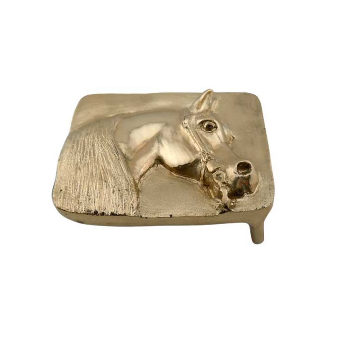 Western Arabian Horse Head Belt Buckle