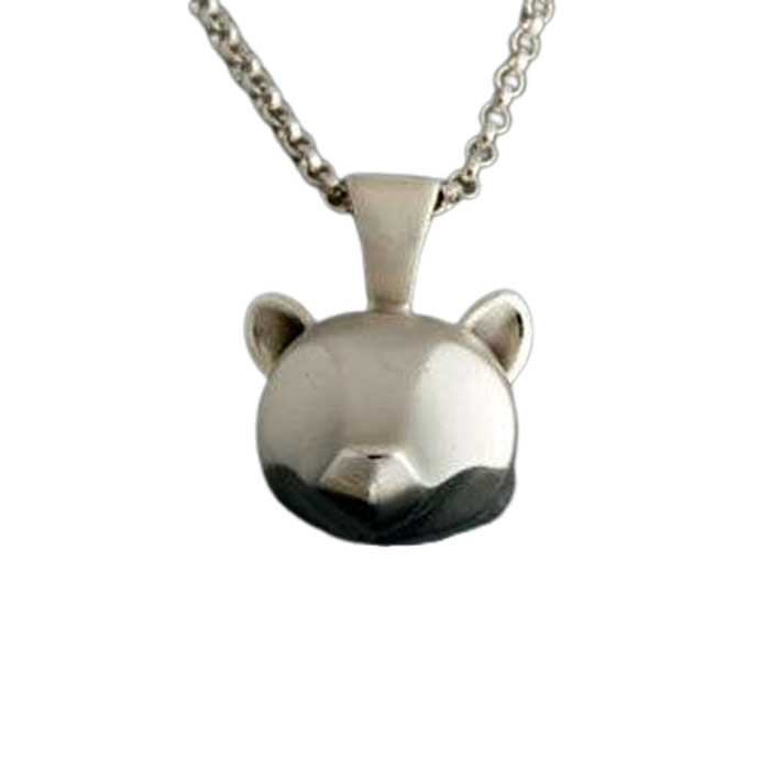 Grizzly Bear Pendant in Sterling Silver sculptural