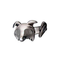 border collie ring in sterling silver