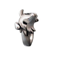 border collie ring in sterling silver