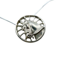 Carriage Horse Pendant Necklace in Sterling Silver 