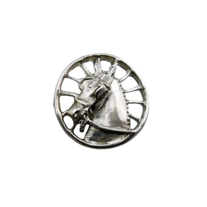 Carriage Horse Pendant Necklace in Sterling Silver 