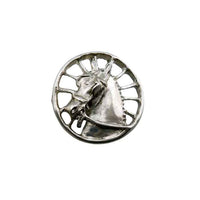 Carriage Horse Pendant Necklace in Sterling Silver 
