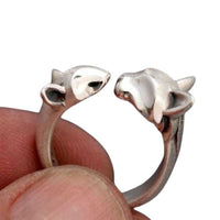 Cat and Mouse Ring in Sterling Silver 
