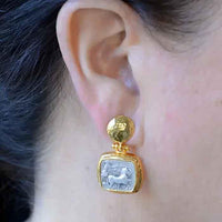 Roman Chariot Coin Earrings 