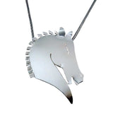 Charmer Horse Head Pendant Necklace Sterling Silver OOAK