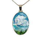 Custom Cloisonné Horse Pendant