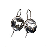 Cutout Horse Earrings Sterling Silver