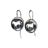 Cutout Horse Earrings Sterling Silver