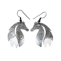 decorative horse head earrings